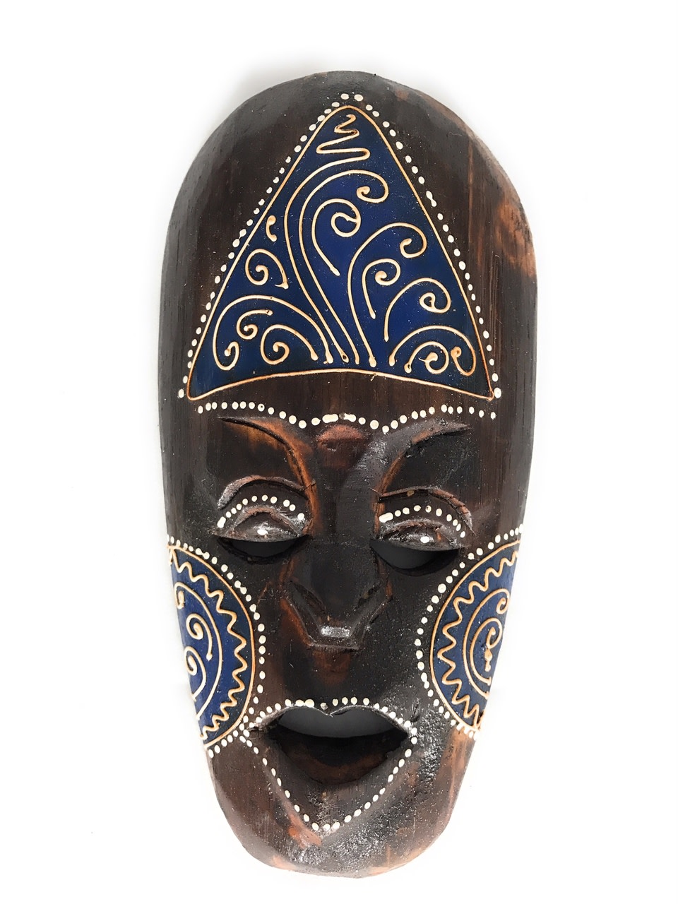 Tribal Tiki Mask 8" Blue - Tattoo Primitive Art | #wib370320b Tribal Tiki Mask 8" Blue - Tattoo Primitive Art | #wib370320b
